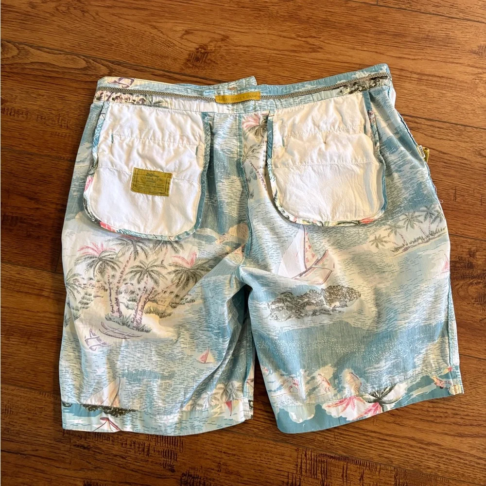 Vintage Island Print Shorts - Charleston SC - Coastal Preppy Resort Style